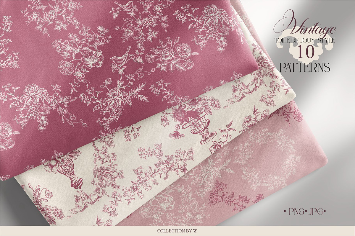 Vintage style Toile de Jouy, a Decorative Illustration by Collection by VY (Photo 10 of 10)