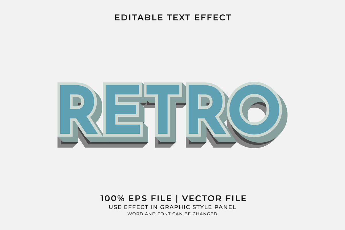 Retro Text Effects Bundle, a Layer Style Add-On by WM48 Shop (Photo 15 of 17)