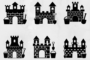 Sandcastle Silhouette SVG, an Object Illustration by newminddesign