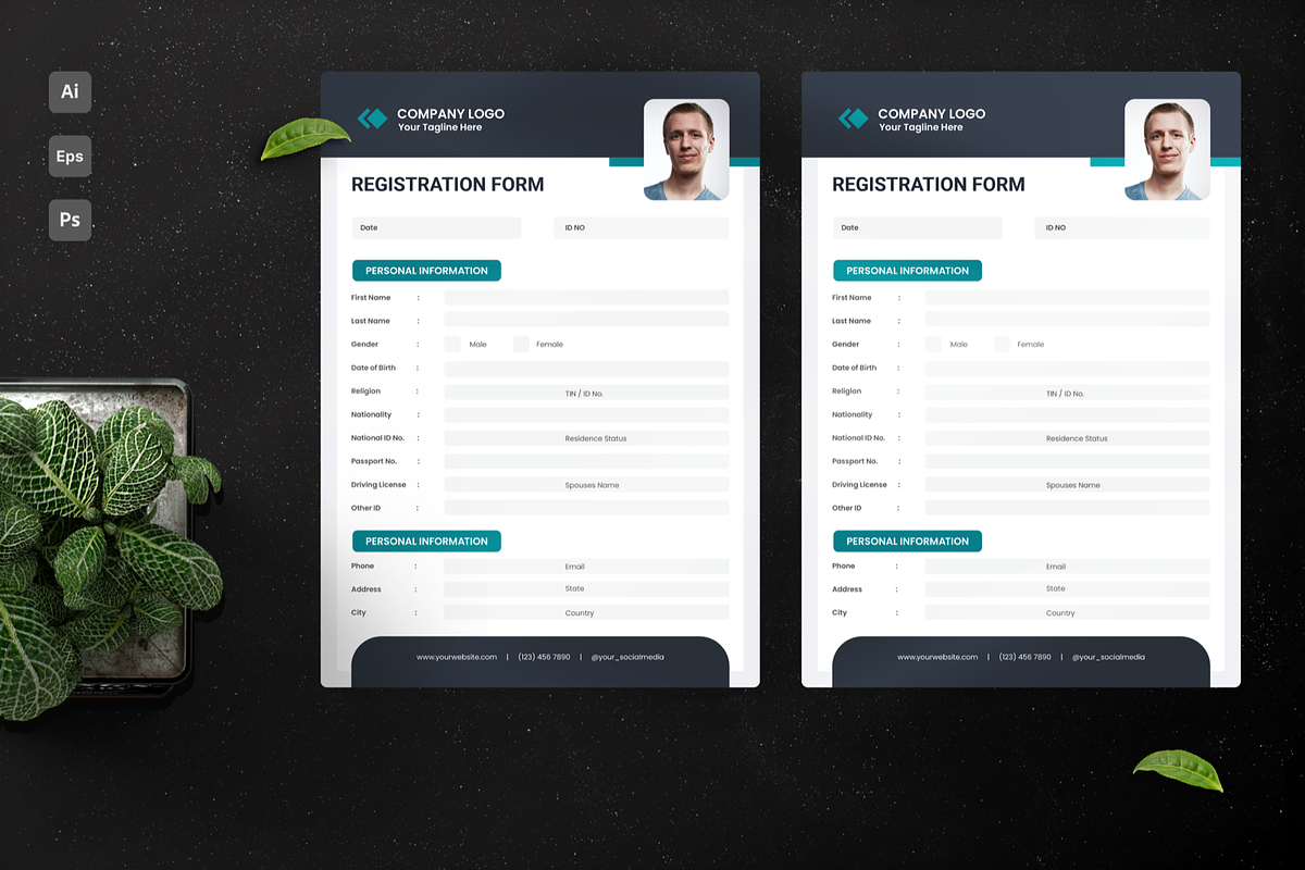 Minimalist Registration Form, a Stationery Template by Annora Studio (Photo 2 of 4)