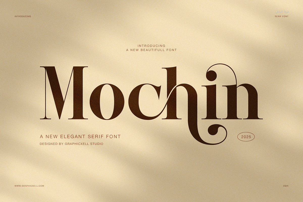 Mochin Elegant Serif Font, a Font by Graphicxell (Photo 1 of 8)