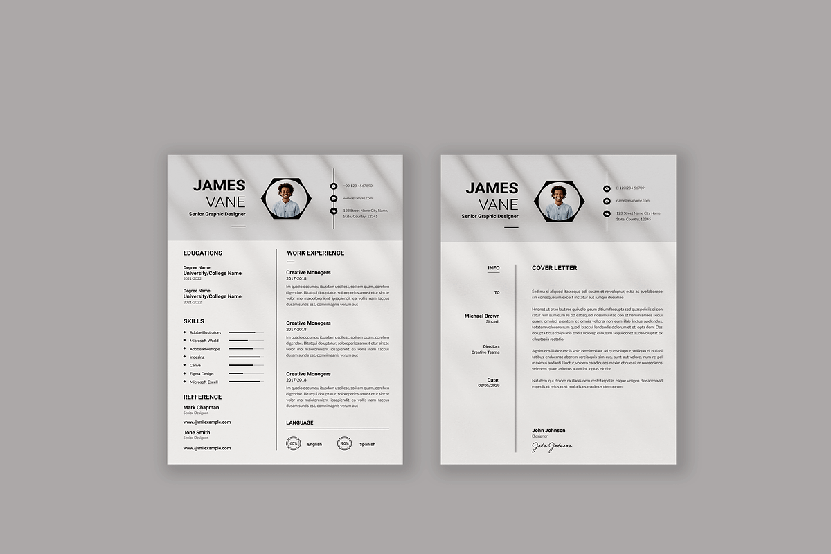 Resume Template, a Resume Template by Seeing-art (Photo 2 of 4)