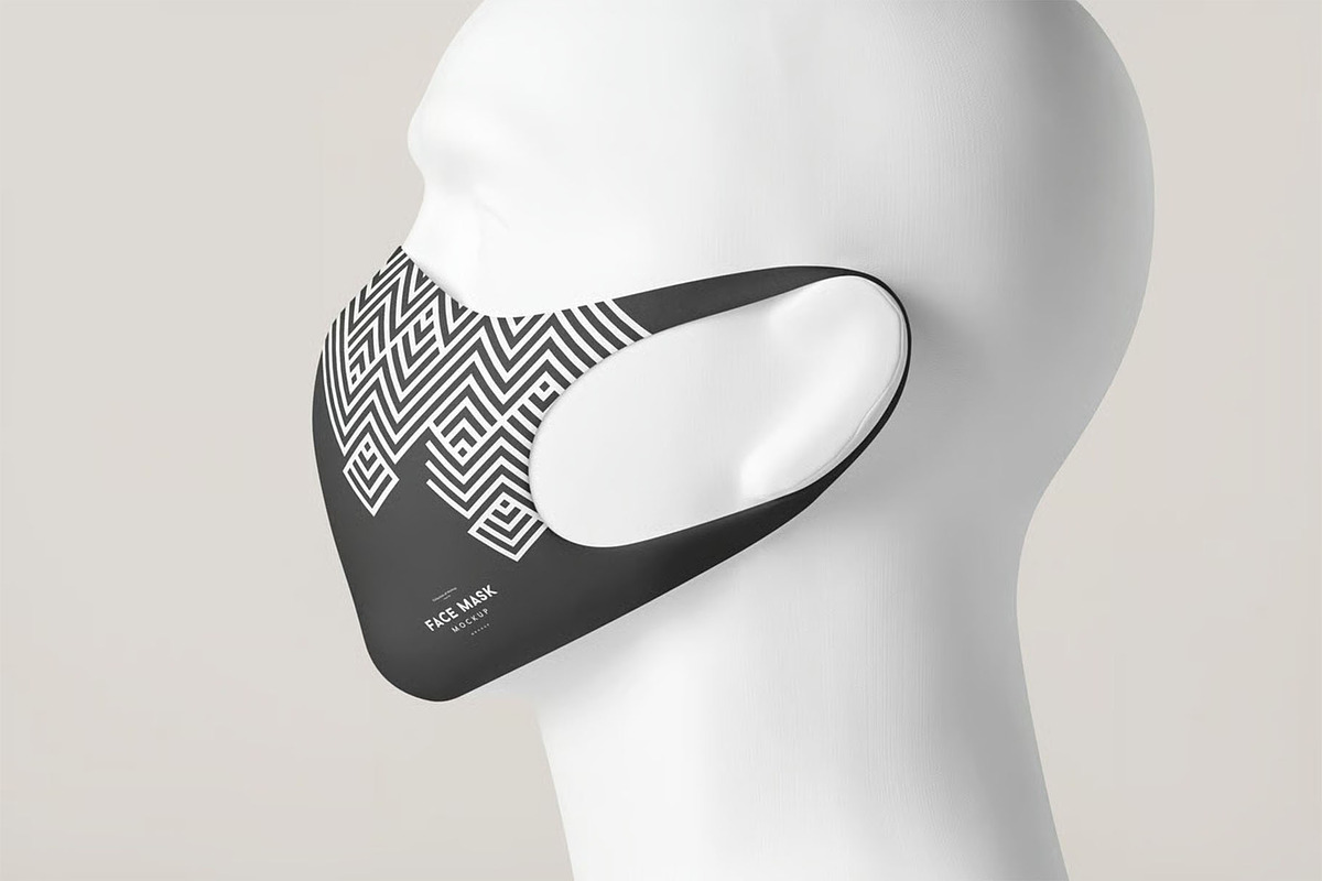Face Mask Mock-up, a Mask Mockup by zippypixelstudio (Photo 10 of 12)