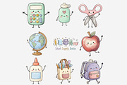 School Supply Besties Clipart Bundle, a Seasonal Illustration by Tanya Kart (Thumbnail 8 of 10)