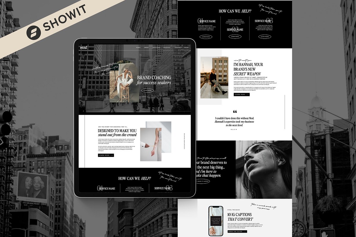 Modern Showit Template | MOD, a Templates & Theme by Kellie Lynn Media (Photo 1 of 6)