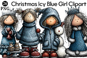 Whimsical Christmas Icy Blue Girl Cl, an Illustration by Daily.Designs (Thumbnail 1 of 5)