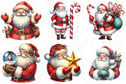 Watercolor Santa Clipart, an Illustration by DreamPrint404 (Thumbnail 2 of 6)