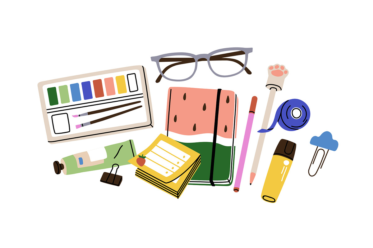 School tools, stationery set, banner, an Education Illustration by Good Studio (Photo 7 of 7)