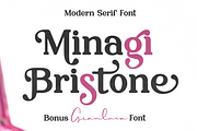 Minagi Bristone | Modern Serif Font, a Serif Font by BearyType Studio (Thumbnail 1 of 9)