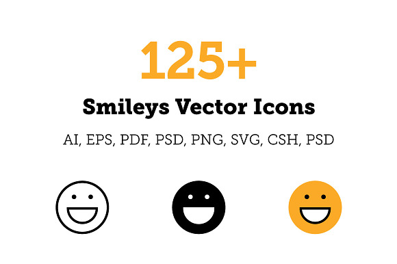 125+ Smileys Vector Icons preview 5