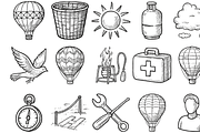Hot Air Icons, an Object Graphic by nikagraphic (Thumbnail 1 of 3)