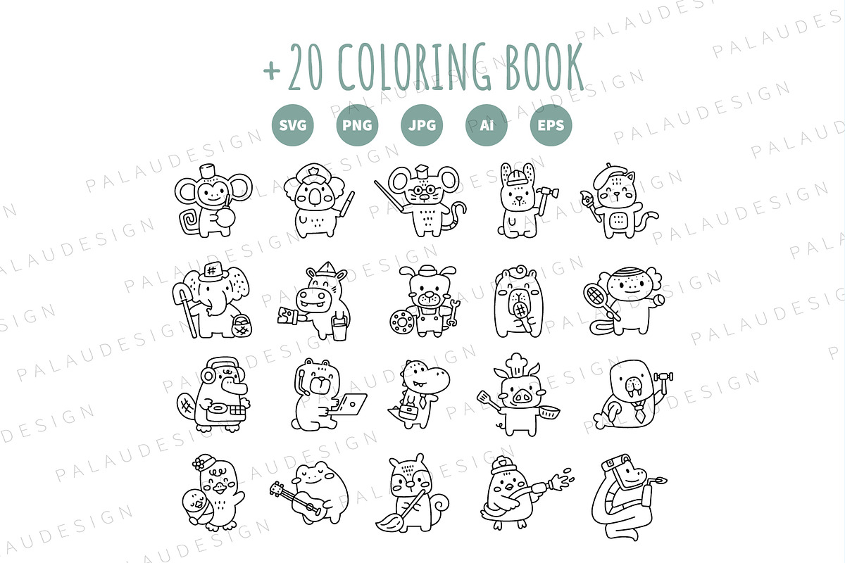Animal Professions Clipart Bundle, an Animal Illustration by Palau (Photo 9 of 10)