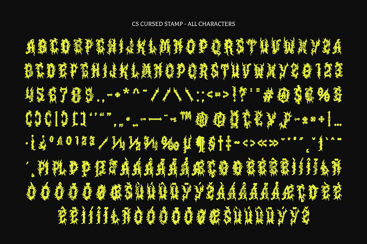 CS Cursed Stamp, a Blackletter Font by Craft Supply Co. (Photo 8 of 8)