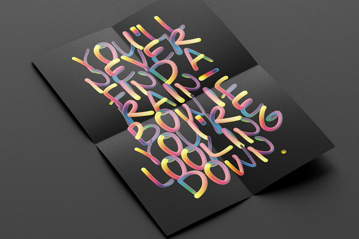 Rainbow Font, a Font by Handmadefont (Photo 3 of 9)