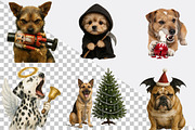 Christmas Funny Dog Clipart Bundle., an Illustration by SVGArt (Thumbnail 2 of 8)