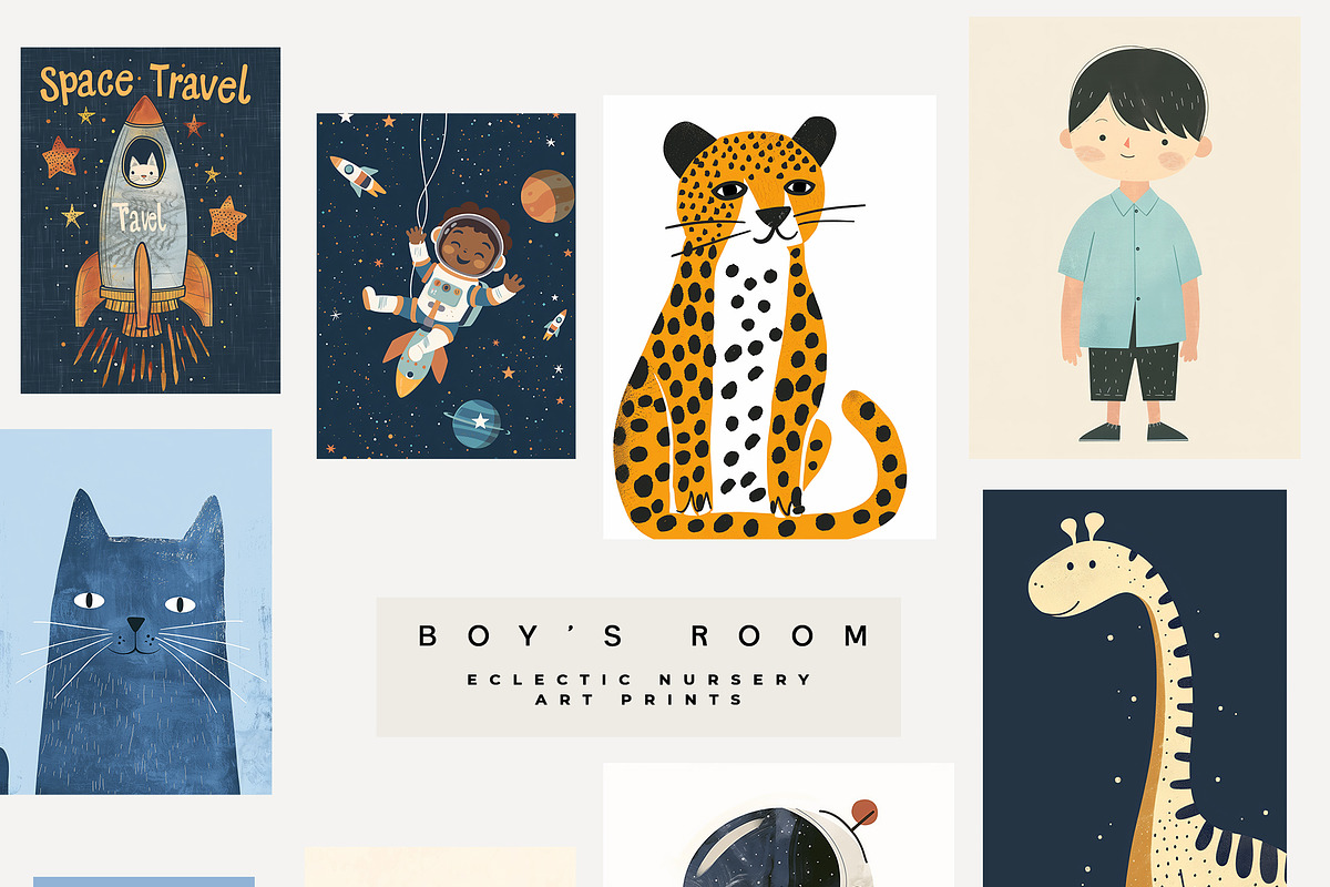 BOY'S ROOM NURSERY PRINTS, a Background Graphic by Lana Elanor (Photo 6 of 11)