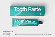 Tooth Paste Mockup, a Packaging Mockup by renderstockmarket (Thumbnail 1 of 4)
