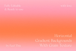 Horizontal Grainy Gradient Textures