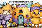 Whimsical Happy Easter Clipart, an Illustration by Dream Creation (Thumbnail 1 of 5)