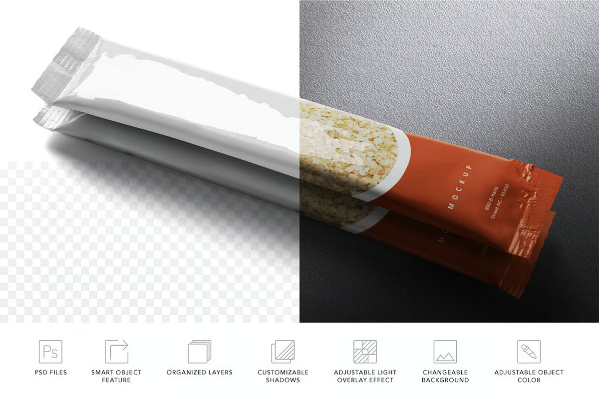 Sachet mockup, a Packaging Mockup by megostudi0 (Photo 2 of 7)