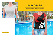Women's Slim-Fit T-Shirt Mockup Set, a Shirt Mockup by Country4k (Thumbnail 3 of 4)