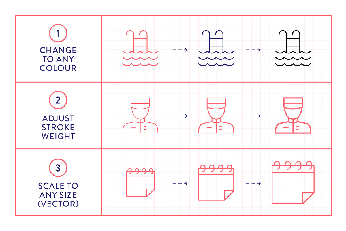 Accommodation Icons, an Outline Icon by Made by Made (Photo 3 of 9)