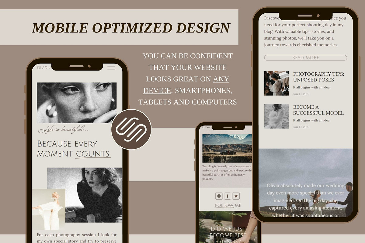 SquareSpace Website Template Photo, a Squarespace Template by Almadrava (Photo 6 of 10)
