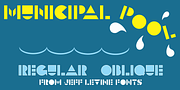 Municipal Pool JNL, a Font by Jeff Levine Fonts (Thumbnail 1 of 5)