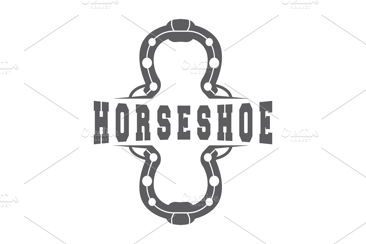 Horseshoe Logo, Vintage Old Retro, a Branding \u0026 Logo Template by Maylianaw28, image size:1200x800