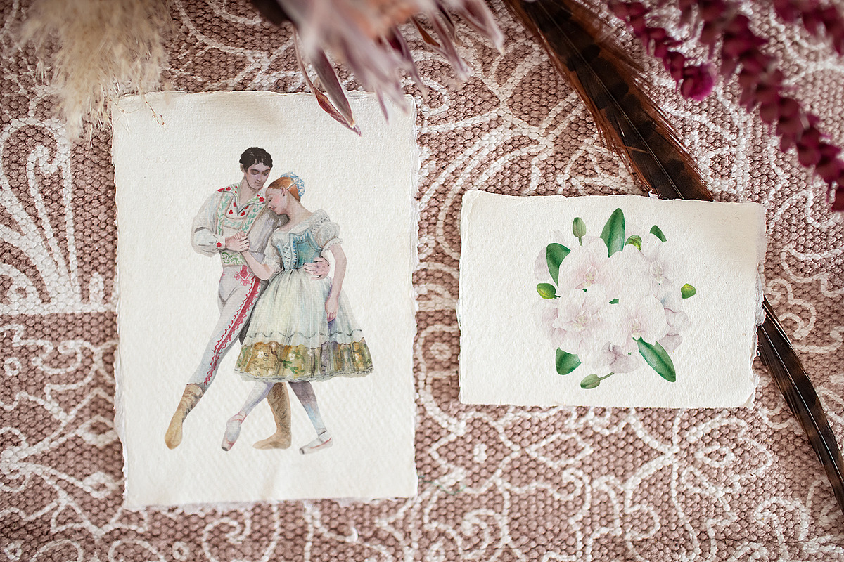 Watercolor Ballet, Dance Clipart Set, a Person Illustration by Kaleriia (Photo 7 of 8)