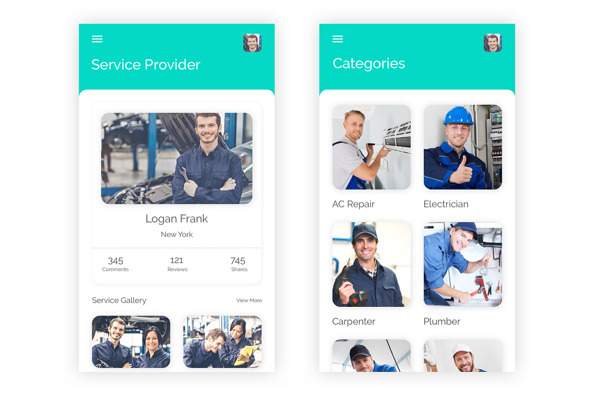 WeServe - Home Services Sketch App, an UI Kit Template by themelove (Photo 4 of 11)
