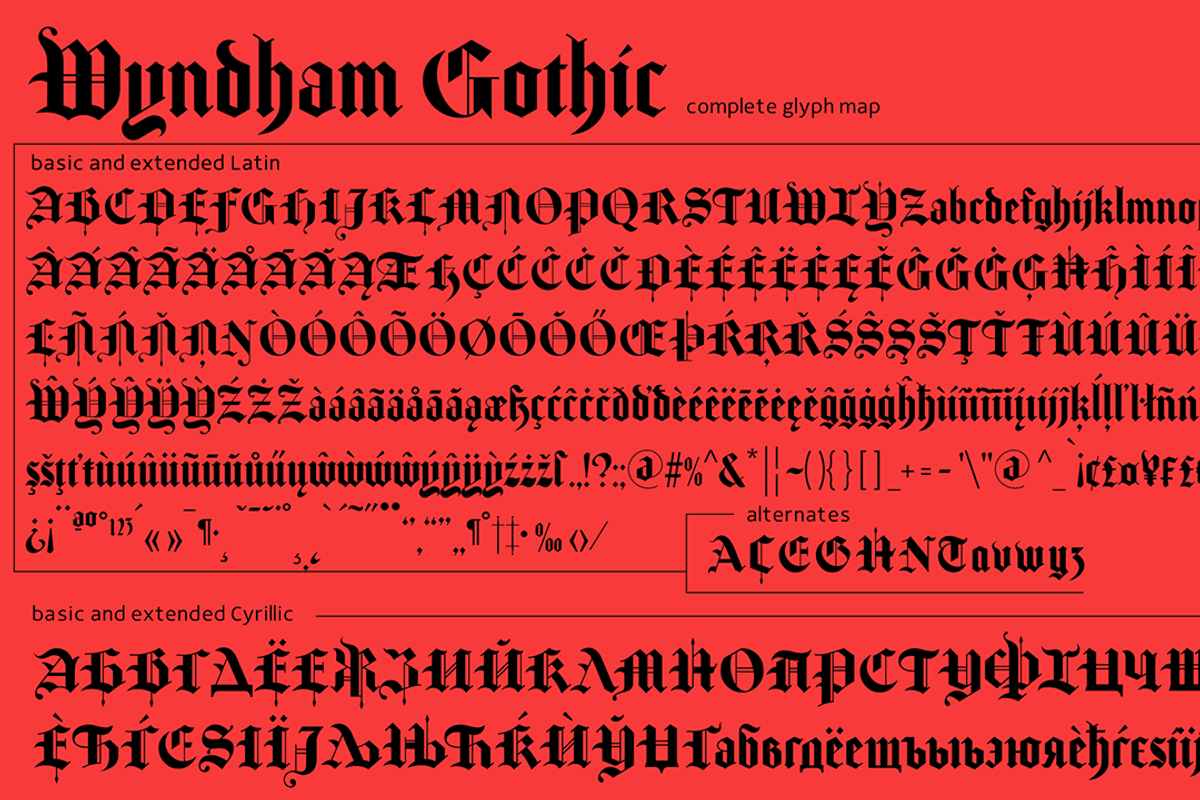 Wyndham Gothic, a Blackletter Font by Sharkshock (Photo 5 of 10)