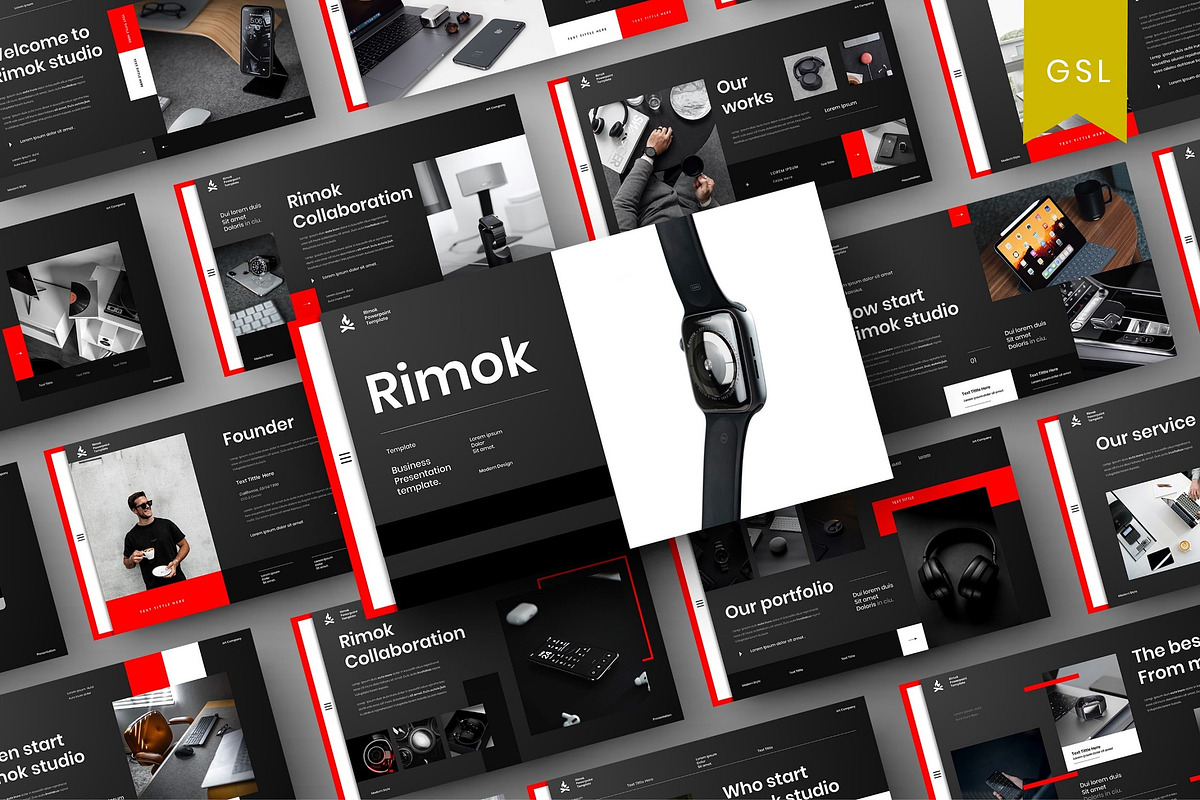 Rimok - Business Google Slide, a Presentation Template by Dens Creative Studio (Photo 1 of 6)