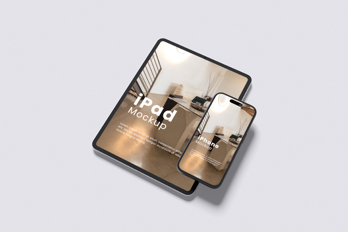iPad and iPhone Mockup, a Wearable Device Mockup by Pikachudesign (Photo 2 of 5)