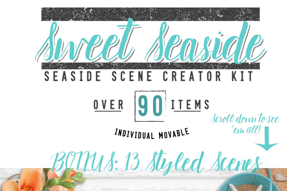 Sweet Seaside Scene Creator, a Product Mockup by Snark Heart (Photo 2 of 3)