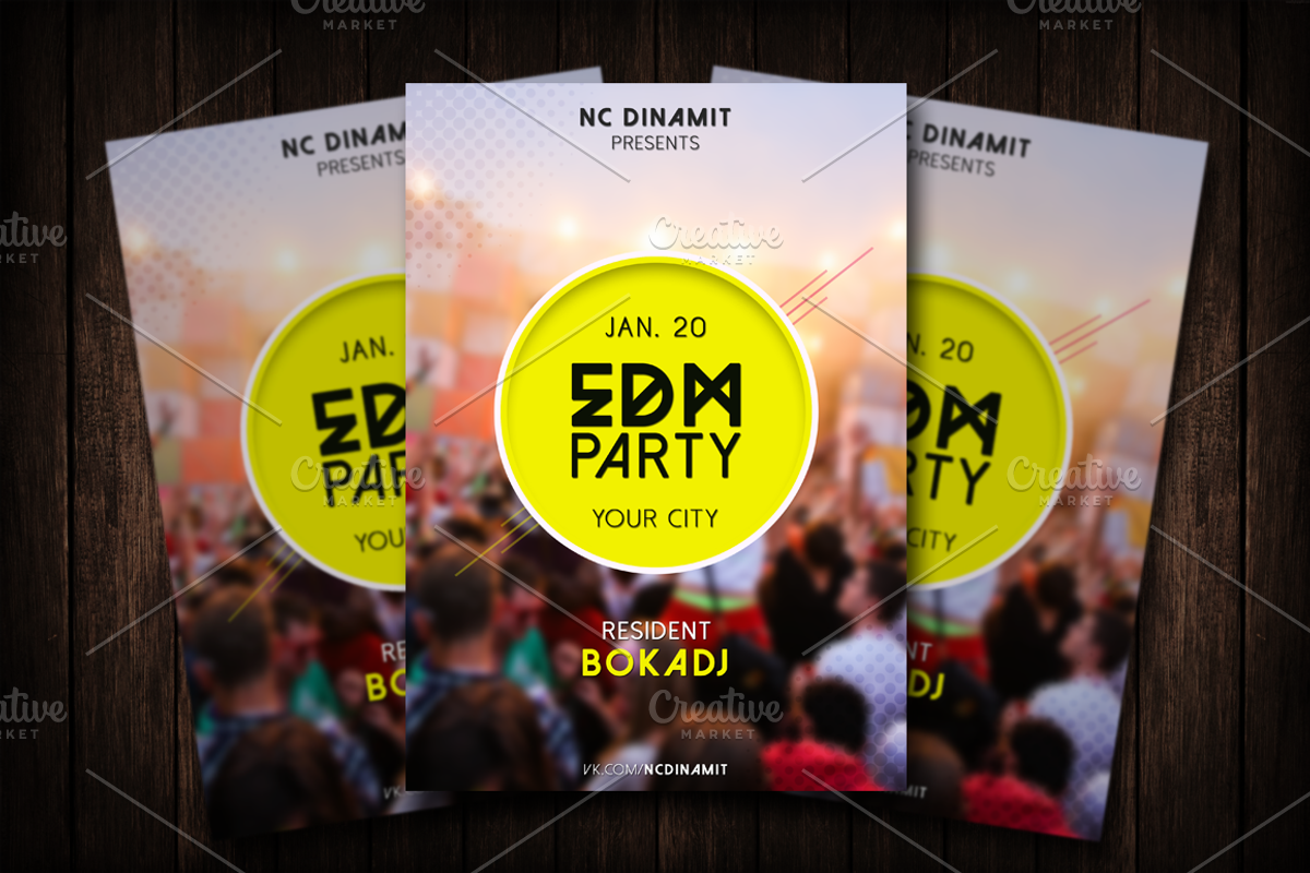 EDM Party Flyer, a Flyer Template by Malaxay (Photo 1 of 2)