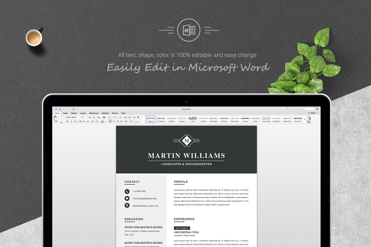 Resume Template, a Resume Template by ResumeInventor (Photo 5 of 6)