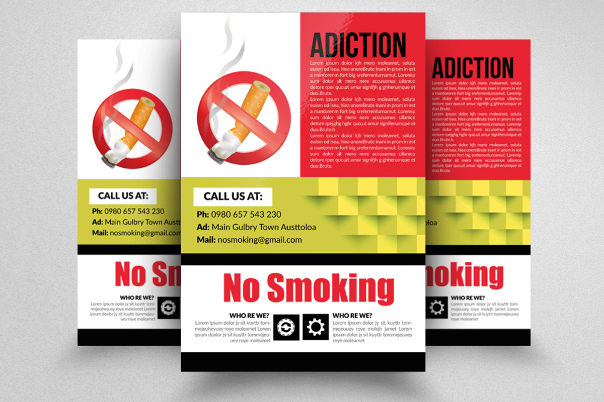 Say No to Smoking Flyer Template Ad, a Flyer Template by Business Flyers (Photo 1 of 3)