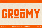 Groomy - Bold Display Font, a Sans Serif Font by Font Liner (Thumbnail 1 of 13)