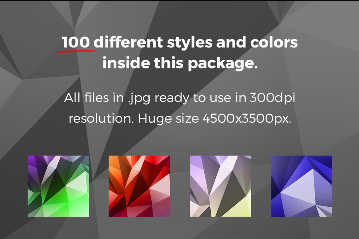 Geometric Triangle Backgrounds 100+, a Texture Graphic by Design Bits (Photo 2 of 6)
