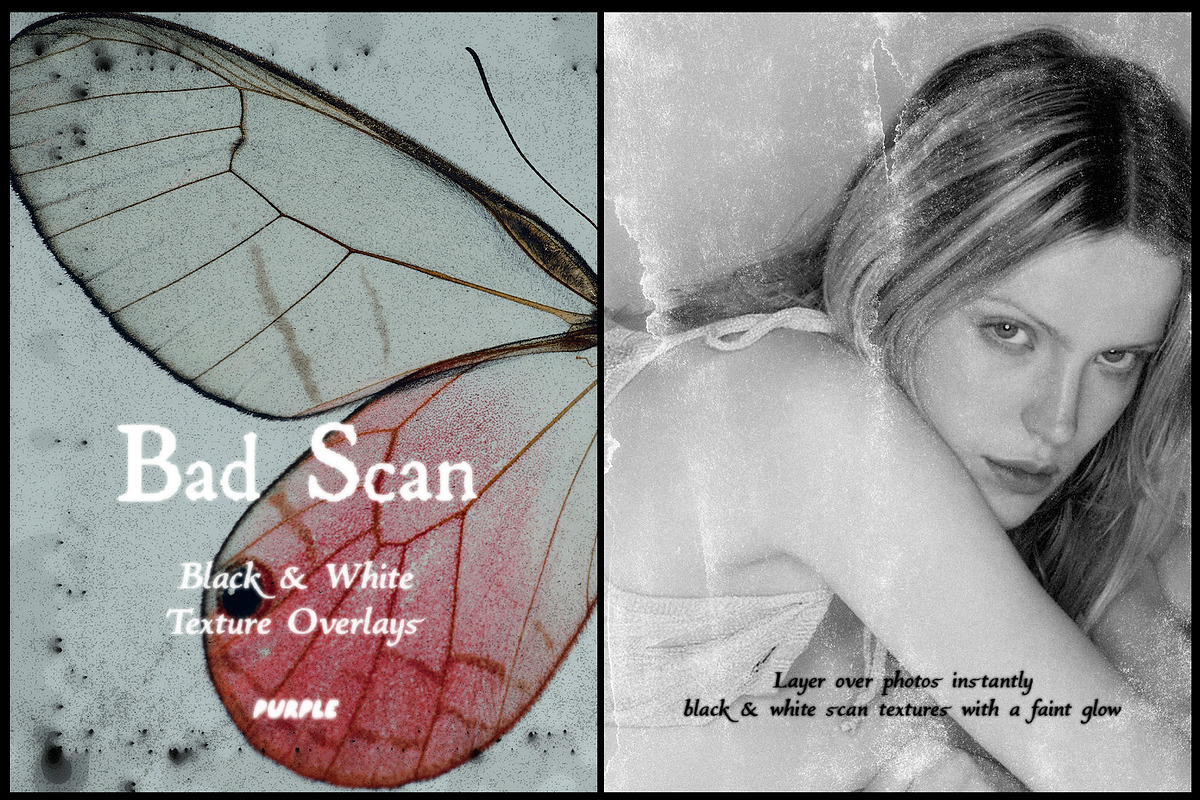 Bad Scan: Black & White Overlays, a Texture Graphic by Purple (Photo 1 of 21)