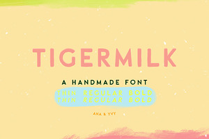 TIGERMILK Handpainted Cutiepie Font