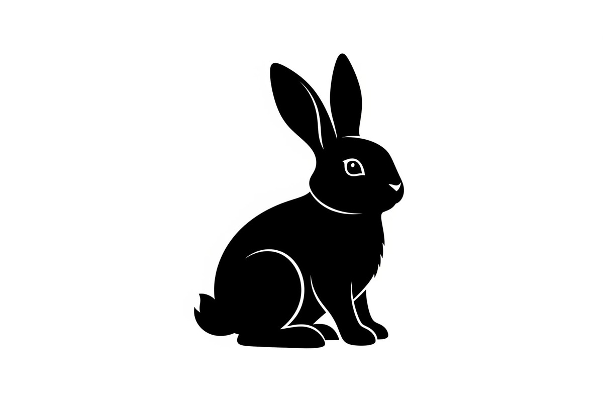 Cute Rabbit Silhouette Vector Bundle, an Illustration by yasushie (Photo 27 of 51)
