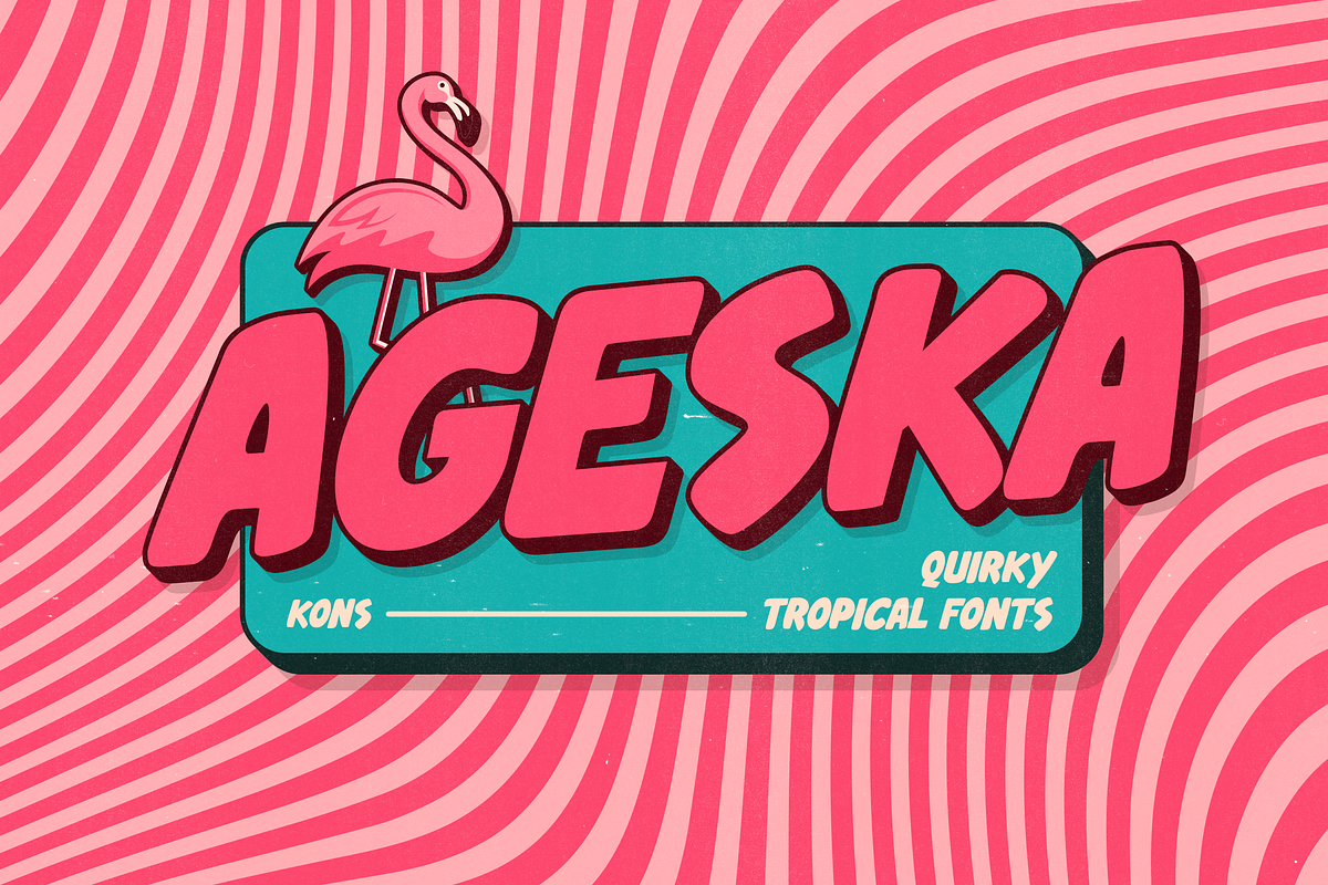 Ageska - Tropical Bold Fonts, a Sans Serif Font by Konstantine Studio (Photo 1 of 8)
