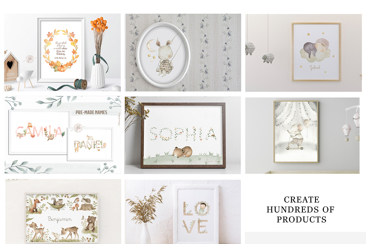 Whole Shop Bundle, an Animal Illustration by Flora+Bear (Photo 14 of 15)