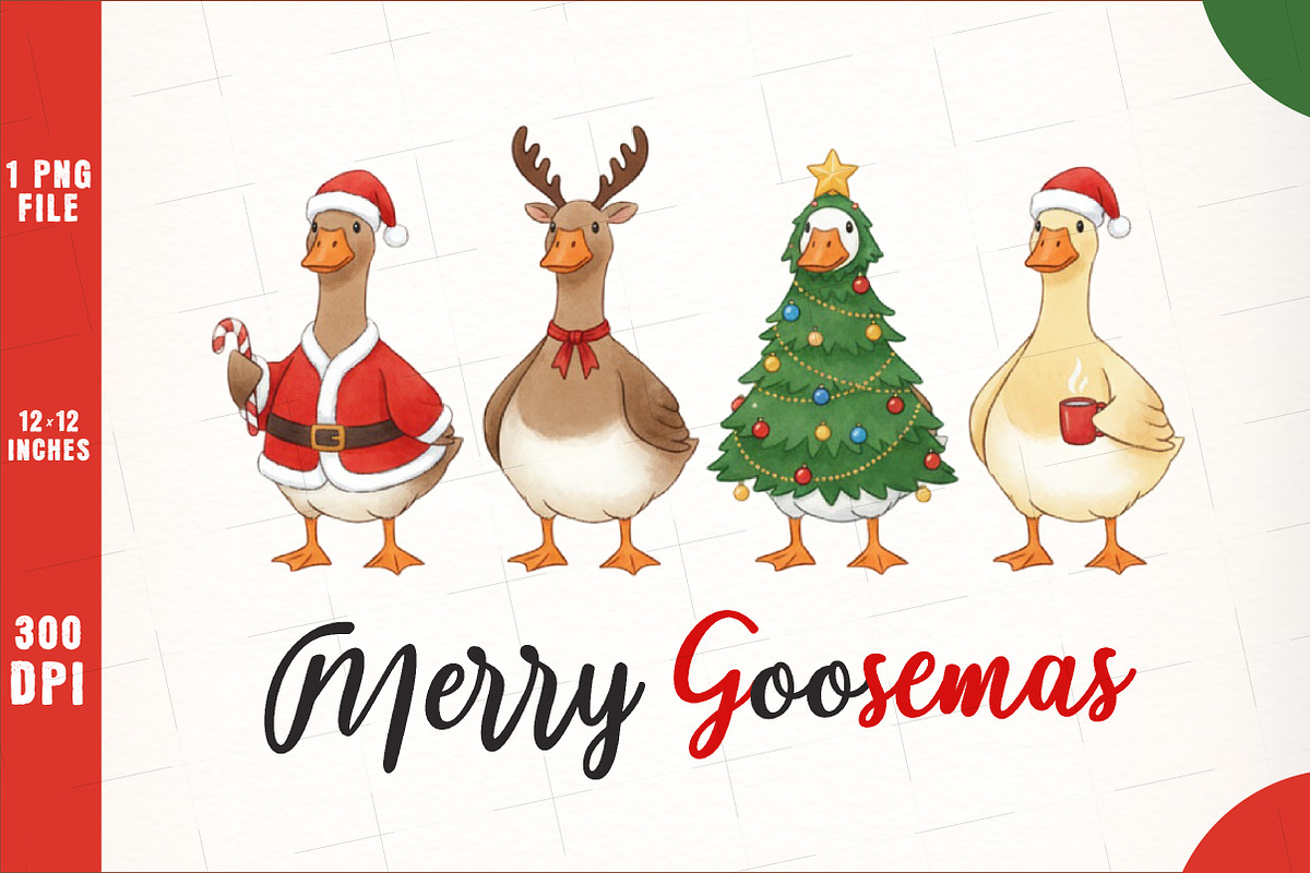 Funny Christmas Png Silly Goose PNG, an Illustration by SinaCreation (Photo 1 of 7)