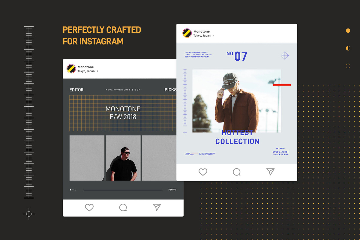 Monotone Streetwear Instagram Bundle, a Social Media Template by muhisya (Photo 6 of 9)