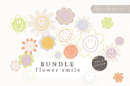 FLOWER SMILE / vector + png