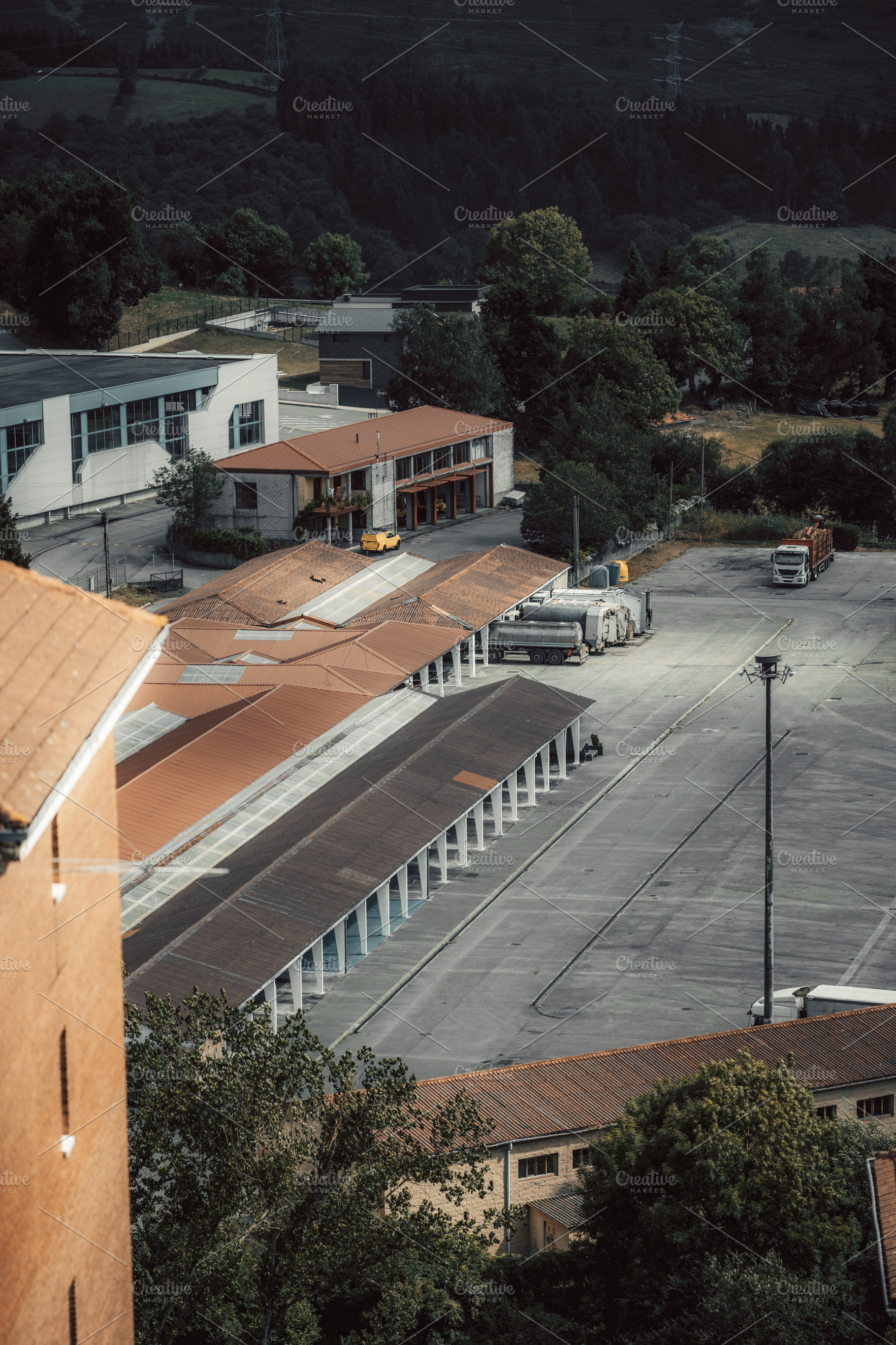 Truck Terminal From Above, an Industrial Photo by SkyNext