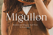 Migullon - Modern & Elegant Serif, a Serif Font by BrandSemut (Thumbnail 1 of 10)